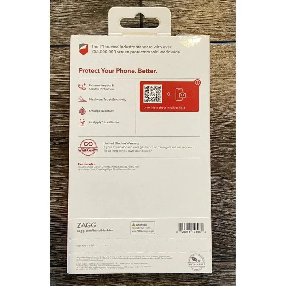 New Zagg Invisible Shield Screen Protector iPhone 6.1 Pro - Picture 2 of 2